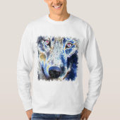 Wolfgesicht gefärbt T-Shirt (Vorderseite)