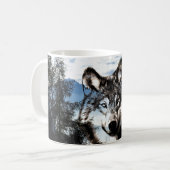 Wolfgesicht Kaffeetasse (Vorderseite Links)