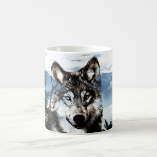 Wolfgesicht Kaffeetasse