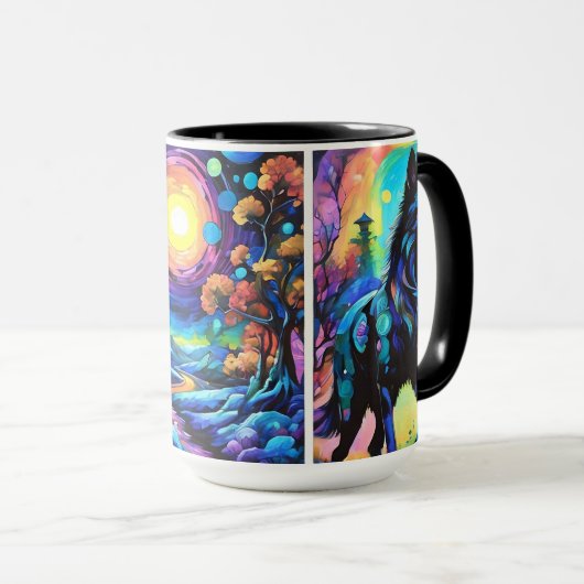 WolfGirl Tasse (VorderseiteRechts)