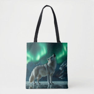Wolfheulen unter dem Nordlicht Tasche