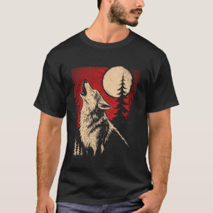 Wolfheulender Mondwald Naturwandern Camping Wil T-Shirt