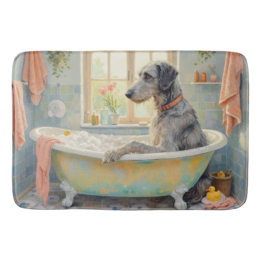 Wolfhound-Badezimmer-Dekor Badematte (Vorderseite)