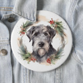 Wolfhound Christmas Wreath Festivals Button (Beispiel)