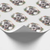 Wolfhound Christmas Wreath Festivals Geschenkpapier (Ecke)