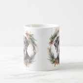 Wolfhound Christmas Wreath Festivals Kaffeetasse (Mittel)