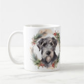 Wolfhound Christmas Wreath Festivals Kaffeetasse (Links)
