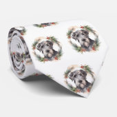 Wolfhound Christmas Wreath Festivals Krawatte (Gerollt)