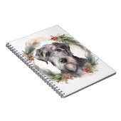 Wolfhound Christmas Wreath Festivals Notizblock (Rechte Seite)