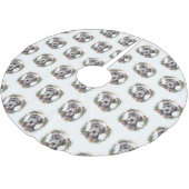 Wolfhound Christmas Wreath Festivals Polyester Weihnachtsbaumdecke (Schrägansicht)