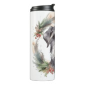 Wolfhound Christmas Wreath Festivals Thermosbecher (Nach links gedreht)