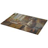 Wolfhound Cooking in Kitchen Schneidebrett (Ecke)