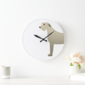 Wolfhound Dog Basic Breed Silhouette Große Wanduhr (Zuhause)
