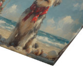 Wolfhound Dog Christmas Vintag Beach Schneidebrett (Ecke)