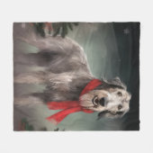Wolfhound Dog in Schneehocht Fleecedecke (Vorderseite (Horizontal))