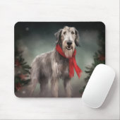 Wolfhound Dog in Schneehocht Mousepad (Mit Mouse)