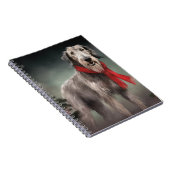 Wolfhound Dog in Schneehocht Notizblock (Rechte Seite)