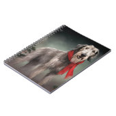 Wolfhound Dog in Schneehocht Notizblock (Linke Seite)