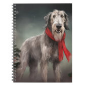 Wolfhound Dog in Schneehocht Notizblock (Vorderseite)