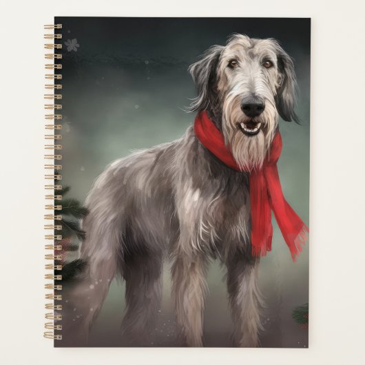 Wolfhound Dog in Schneehocht Planer (Vorderseite)