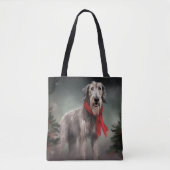 Wolfhound Dog in Schneehocht Tasche (Vorderseite)