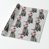 Wolfhound dog Santa Christmas for Dog Lovers Geschenkpapier (Ungerollt)