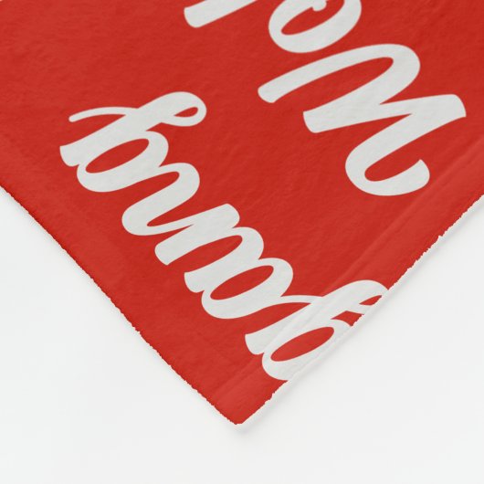 Wolfhound Dog with Name Patterned Christmas Fleecedecke (Ecke)