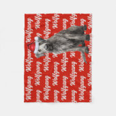 Wolfhound Dog with Name Patterned Christmas Fleecedecke (Vorderseite)