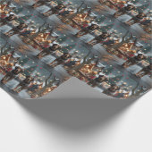 Wolfhound Dogs Christmas Snow Holiday Geschenkpapier (Ecke)