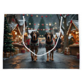 Wolfhound Dogs Christmas Snow Holiday Große Geschenktüte (Vorderseite)