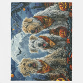 Wolfhound Halloween Spooky Fleecedecke (Vorderseite)