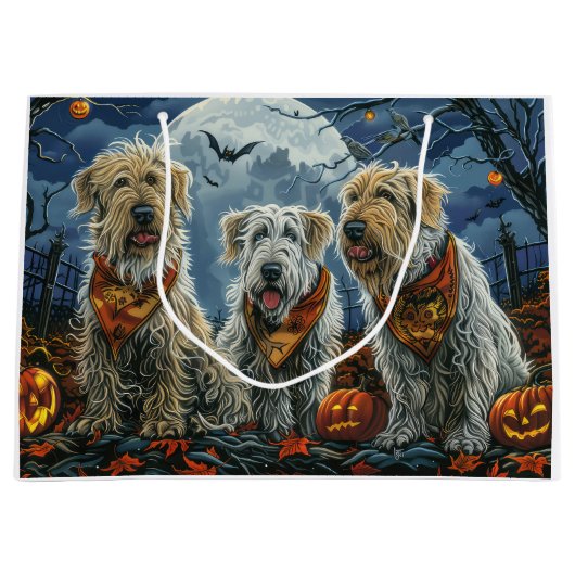 Wolfhound Halloween Spooky Große Geschenktüte (Vorderseite)