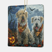 Wolfhound Halloween Spooky Keramikornament (Links)