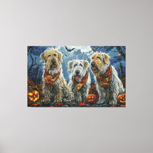 Wolfhound Halloween Spooky Leinwanddruck (Vorderseite)