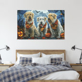 Wolfhound Halloween Spooky Leinwanddruck (Insitu (Schlafzimmer))