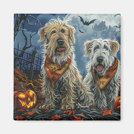 Wolfhound Halloween Spooky Magnet (Vorne)
