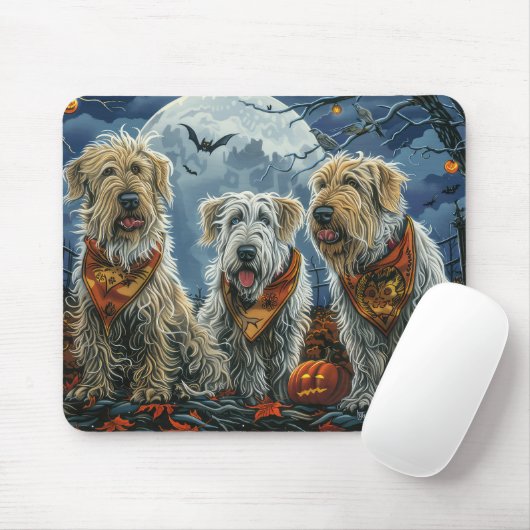 Wolfhound Halloween Spooky Mousepad (Mit Mouse)
