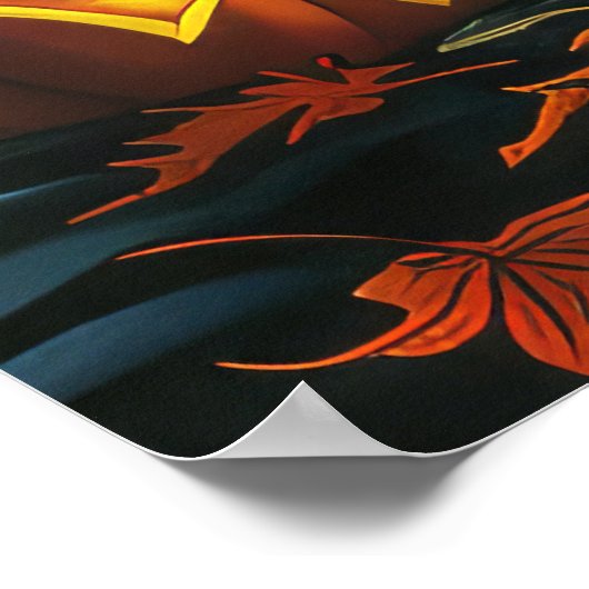 Wolfhound Halloween Spooky Poster (Ecke)