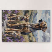 Wolfhound Highland Heather Kunst Puzzle (Horizontal)