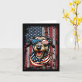 Wolfhound Hund Lover US Flag 4. Juli Patriotic Karte (Gelbe Blume)