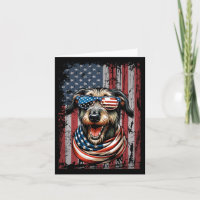 Wolfhound Hund Lover US Flag 4. Juli Patriotic