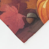 Wolfhound im Herbst hinterlässt Erntedank Art Fleecedecke (Ecke)