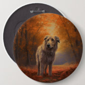Wolfhound im Herbst Leaves Fall Inspiriert Button (Vorne & Hinten)