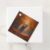 Wolfhound im Herbst Leaves Fall Inspiriert Geschenkanhänger (Beispiel)