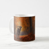 Wolfhound im Herbst Leaves Fall Inspiriert Kaffeetasse (Vorderseite Links)