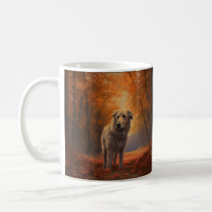 Wolfhound im Herbst Leaves Fall Inspiriert Kaffeetasse