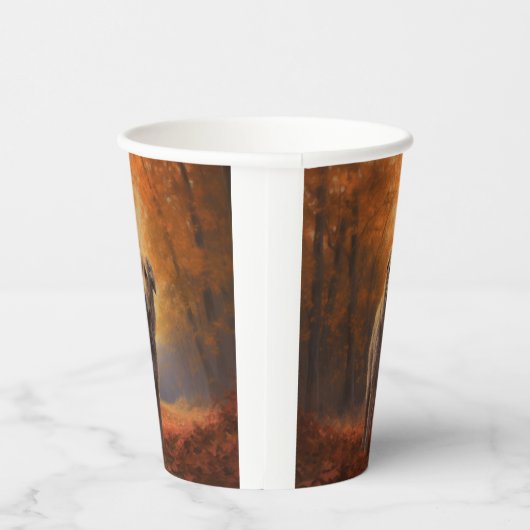 Wolfhound im Herbst Leaves Fall Inspiriert Pappbecher (Rechts)