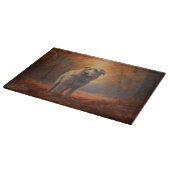 Wolfhound im Herbst Leaves Fall Inspiriert Schneidebrett (Ecke)