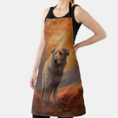 Wolfhound im Herbst Leaves Fall Inspiriert Schürze (InSitu)