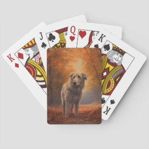 Wolfhound im Herbst Leaves Fall Inspiriert Spielkarten
